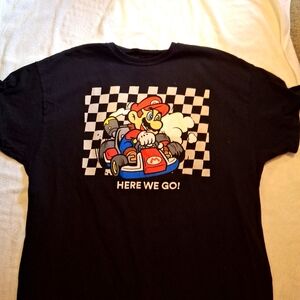 Nintendo Mario Kart Crew Neck Tee Size 2XL Black 2X